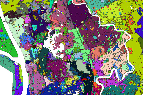Per-building population distribution at 1 m — Yangon