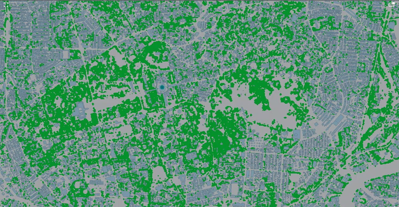 Yangon 3D city model with DSM and vegetation — RF GeoMaps